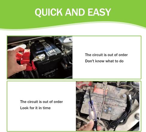 1 PC Car Digital Display LED Circuit Test Pen, 3V-70V Multi-Function Induction Test Pen, High-Definition Digital Display Pen Induction Long Probe, Suitable for Most Car Models (Black) in Saudi Arabia