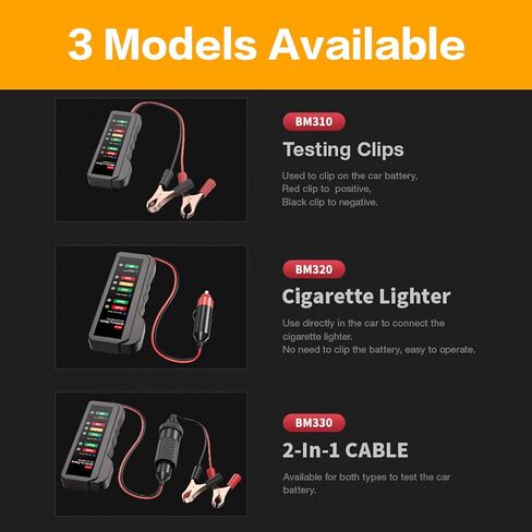جهاز فحص بطارية السيارة، جهاز فحص حالة البطارية، جهاز اختبار بطارية السيارات 12 فولت واختبار المولد، جهاز اختبار المولد الرقمي للسيارات مع مؤشر LED، مؤشر اختبار حمل السيارات للسيارة والشاحنات وسيارات الدفع الرباعي in Kuwait