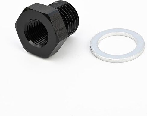 Reducing Bush Female 1/8 NPT to Male Metric M14 x 1.5mm Adapter Aluminum Black in Saudi Arabia
