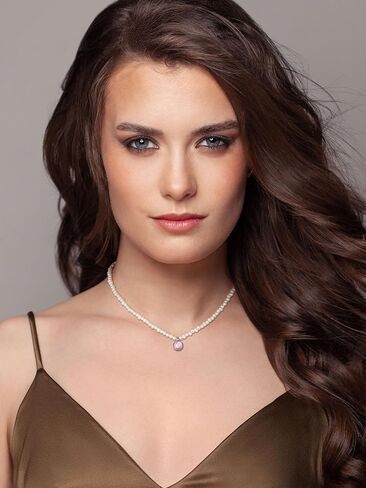 Baroque Pearl Necklace for Women, Birthstone Choker 4/5 MM Dainty Imitation Pearl Necklaces Wedding Pearl Necklace Delicate Jewelry for Women Simple Bridesmaid Jewelry Gifts in Saudi Arabia