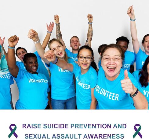 100 Pcs Suicide Prevention Awareness Silicone Wristband Bracelet Mental Health Stretch Wristbands Suicide Awareness Bracelets Suicide Prevention Bracelet for Men Women Teenagers, 10 Designs in Saudi Arabia