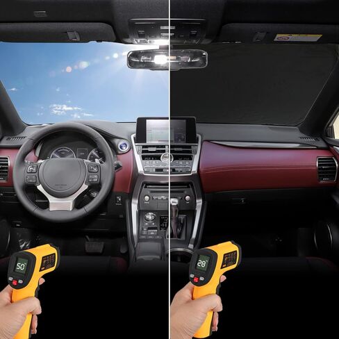 Foldable Windshield Sun Shade Compatible with Lexus RX 2024 2023 2022 2021 2020 2019 2018 2017 2016,Front Window Lexus RX Sunshade Sun Visor Cover Blocks UV Rays Keep Your Car Cooler in Kuwait