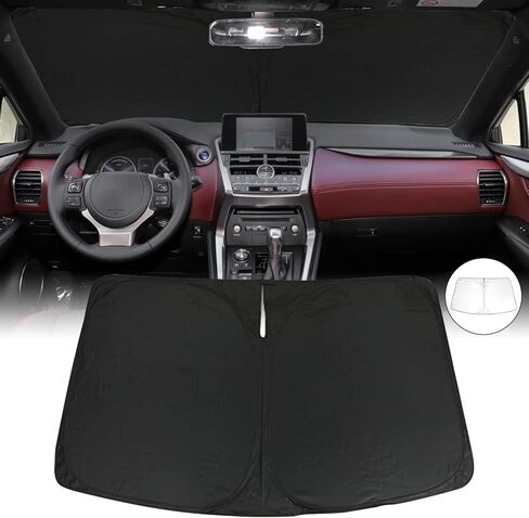 Foldable Windshield Sun Shade Compatible with Lexus RX 2024 2023 2022 2021 2020 2019 2018 2017 2016,Front Window Lexus RX Sunshade Sun Visor Cover Blocks UV Rays Keep Your Car Cooler in Kuwait
