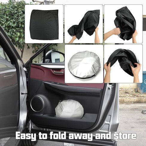 Foldable Windshield Sun Shade Compatible with Lexus RX 2024 2023 2022 2021 2020 2019 2018 2017 2016,Front Window Lexus RX Sunshade Sun Visor Cover Blocks UV Rays Keep Your Car Cooler in Kuwait