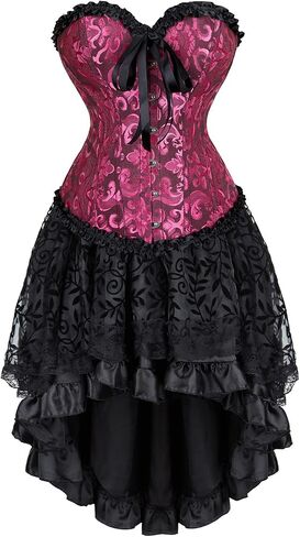 Steampunk Corset Skirt Party Showgirl Corsets Bustiers for Women in Saudi Arabia