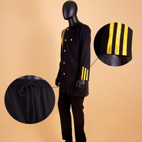 African Suits for Men Single Breasted Embroidery Jacket and Pants 2 Pieces Set Formal Outfits in Saudi Arabia