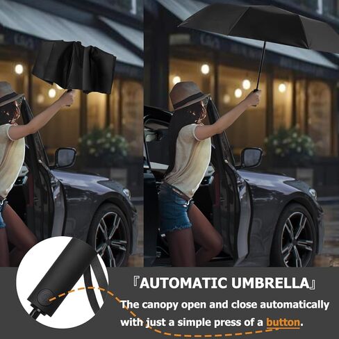 Automatic Umbrella Compact Auto Open Close Folding Umbrella Large Rain Umbrella for Travel UV Umbrella for Sun Portable Lightweight Windproof Waterproof Car Umbrella for Men Women 10 Ribs in Saudi Arabia