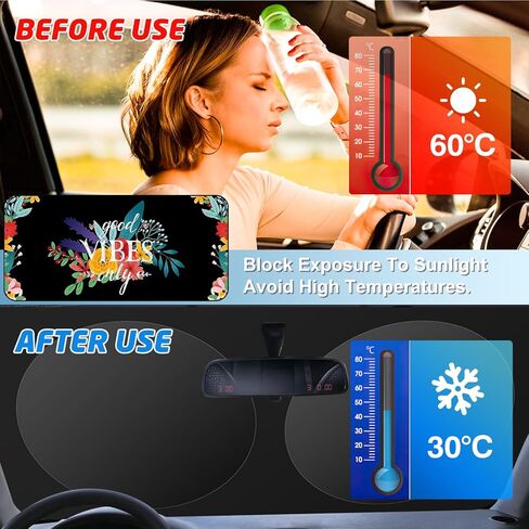 Windshield Sun Shade, Beautiful Print Design Foldable Car Shades for Front Windows Protect The Vehicle from High Temperature Damage and UV Reflection, Interior Accessories for Cars Truck SUV in Kuwait