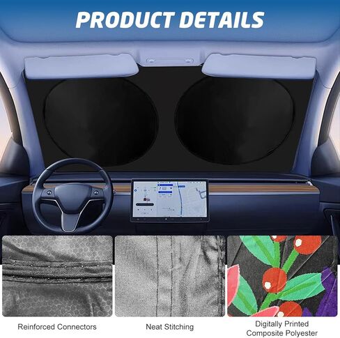 Windshield Sun Shade, Beautiful Print Design Foldable Car Shades for Front Windows Protect The Vehicle from High Temperature Damage and UV Reflection, Interior Accessories for Cars Truck SUV in Kuwait