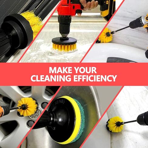 مجموعة فرش الحفر النظيفة المكونة من 45 قطعة: أداة تنظيف كهربائية متعددة الأغراض ومجموعة تفصيلية مع مرفق وصول ممتد لتفصيل بلاط الجص وتفصيل السيارة والمزيد (المثقاب غير متضمن) in Kuwait