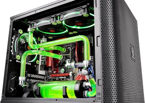 Thermaltake Core V1 Snow Edition SPCC Mini ITX Cube Computer Chassis CA-1B8-00S6WN-01, White in Kuwait