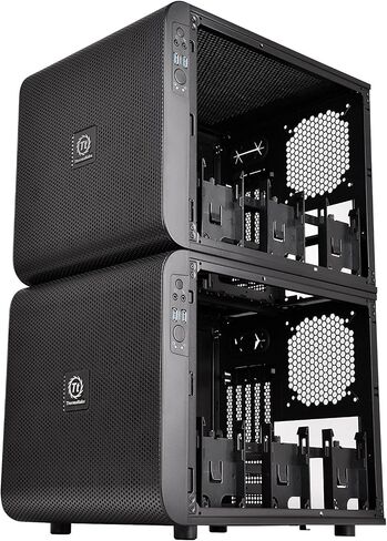 Thermaltake Core V1 Snow Edition SPCC Mini ITX Cube Computer Chassis CA-1B8-00S6WN-01, White in Kuwait