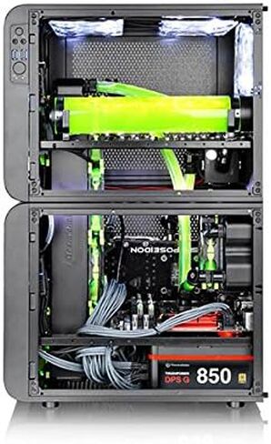 Thermaltake Core V1 Snow Edition SPCC Mini ITX Cube Computer Chassis CA-1B8-00S6WN-01, White in Kuwait