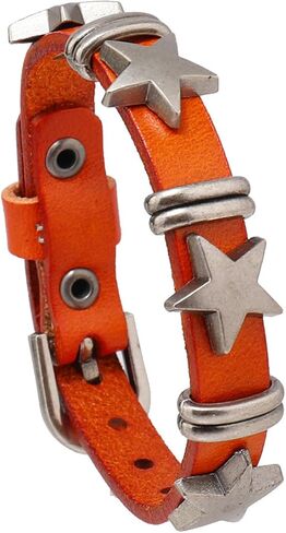 Choistily Leather Bracelet for Women Grunge Bracelets Stackable Leather Bracelets Boho Layered Bracelets Star Wrap Bracelets Braided Cuff Bracelets Set in Saudi Arabia