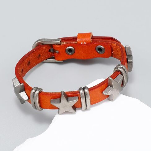 Choistily Leather Bracelet for Women Grunge Bracelets Stackable Leather Bracelets Boho Layered Bracelets Star Wrap Bracelets Braided Cuff Bracelets Set in Saudi Arabia