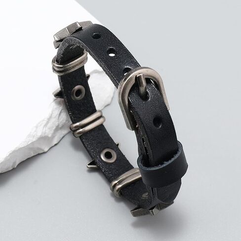 Choistily سوار جلدي للنساء أساور الجرونج تكويم أساور جلدية بوهو الطبقات أساور نجمة التفاف أساور مضفر الكفة الأساور مجموعة in Kuwait