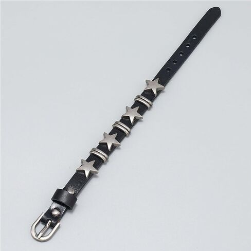 Choistily سوار جلدي للنساء أساور الجرونج تكويم أساور جلدية بوهو الطبقات أساور نجمة التفاف أساور مضفر الكفة الأساور مجموعة in Kuwait