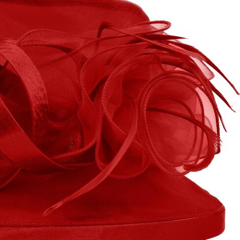 Women Elegant Derby Church Tea Party Dress Hat Fascinator with Peacock Feathers in Saudi Arabia