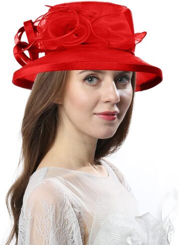 Women Elegant Derby Church Tea Party Dress Hat Fascinator with Peacock Feathers in Saudi Arabia