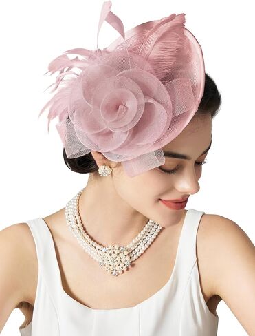 SWEETV Flower Sinamay Tea Party Fascinators for Women, Kentucky Derby Hats for Church, Cocktail, Wedding, Fancy Dress Party in Saudi Arabia