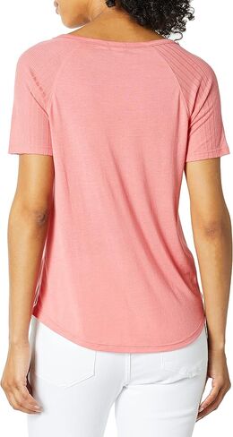 Splendid Women's Short Sleeve Henley T-Shirt Casual Lounge Pajama Top Pj in Saudi Arabia