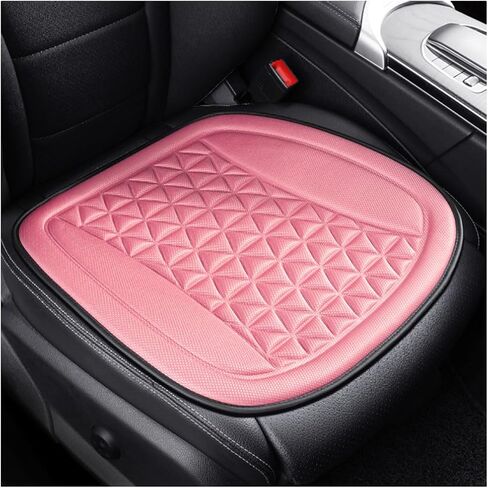 Car Seat Cushion, Memory Foam Comfort Automotive Driver Seat Protector Pad with Non Slip Bottom for Office Chair Home Use Men Women, Universal for SUV, Truck, RV, Van and More（Pink） in Saudi Arabia
