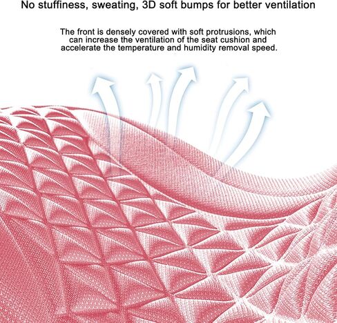 Car Seat Cushion, Memory Foam Comfort Automotive Driver Seat Protector Pad with Non Slip Bottom for Office Chair Home Use Men Women, Universal for SUV, Truck, RV, Van and More（Pink） in Saudi Arabia