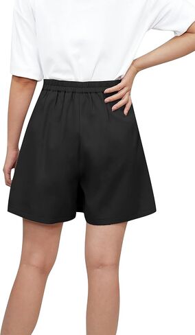 SANGTREE Toddler Little & Big Girls' Solid Plain Pleated Skort School Uniform Shorts Skirt with Pockets, Black, 8-9 Years/Height 55.1" = Tag 140 in Saudi Arabia
