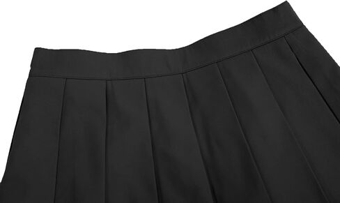 SANGTREE Toddler Little & Big Girls' Solid Plain Pleated Skort School Uniform Shorts Skirt with Pockets, Black, 8-9 Years/Height 55.1" = Tag 140 in Saudi Arabia