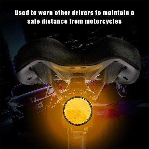 2 PCS Motorcycle Reflectors, Plastic Round Reflective Warning Reflector with Bolts, Safety Reflector for Motorcycles, Scooters and Bicycles, Motorcycle Accessories (Orange) in Saudi Arabia