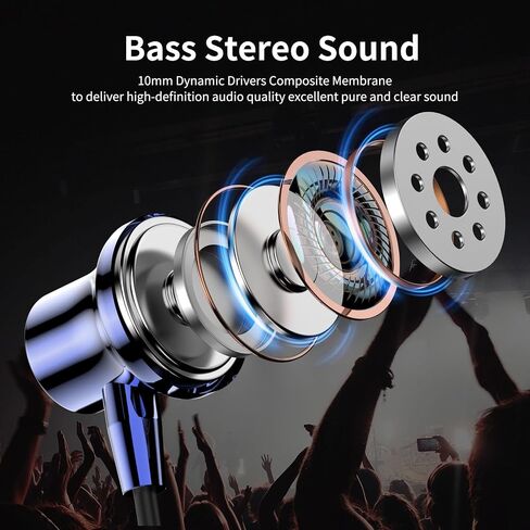 سماعة رأس USB C، سماعات أذن سلكية من COOYA USB من النوع C، سماعات أذن مغناطيسية بخاصية إلغاء الضوضاء داخل الأذن + ميكروفون لهاتف iPhone 15 Pro Max iPad 10 Samsung Galaxy S23 FE S22 Ultra A54 S21 S20 Pixel 8 7a OnePlus in Kuwait