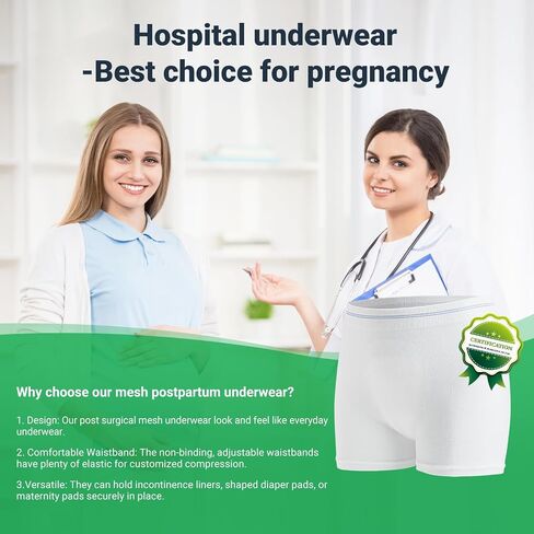 Mesh Underwear Postpartum High Waist Disposable Mesh Panties Post C-Section Recovery Maternity Panties for Women, Hospital Recovery, C section Underwear for Women(4PCS,XXL) in Saudi Arabia