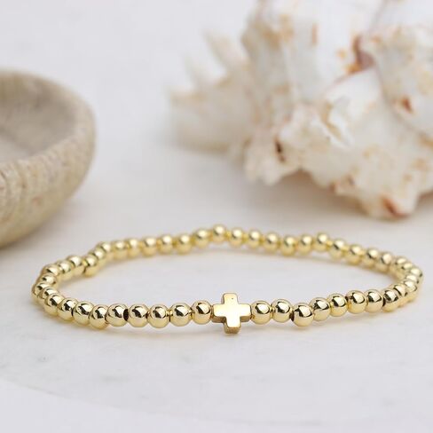 Gold beaded Pearl Heart Bracelets for Women, Cute Handmade Stackable Boho Beads Ball Friendship stretch Bracelet Summer Beach Jewelry Gift in Saudi Arabia