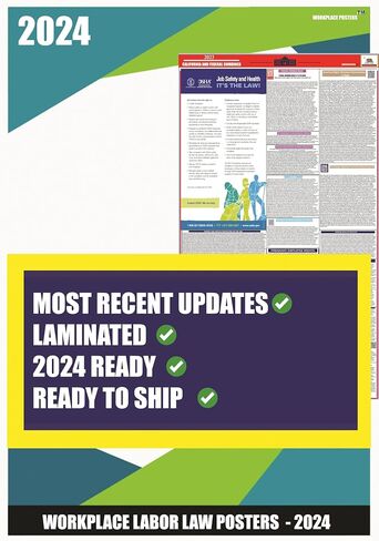 2024 Arizona (AZ) State Labor Law Poster - State, Federal and OSHA Compliant Laminated Poster - Ideal for Posting in The Workplace in Saudi Arabia
