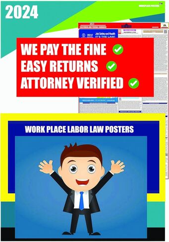 2024 Arizona (AZ) State Labor Law Poster - State, Federal and OSHA Compliant Laminated Poster - Ideal for Posting in The Workplace in Saudi Arabia