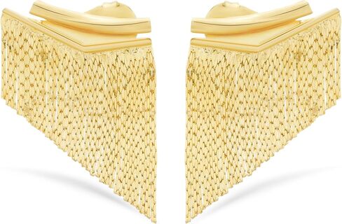 ATENA 18K Gold Plated Ear Jacket Earrings for Women | L90 Chain in Saudi Arabia