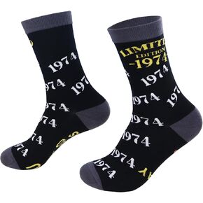 50th Birthday Gifts for Him Men, Stitch Funny 1974 50 Year Old Decoration Socks for Dad Husband Father Daddy, Unique Fun Novelty and Gag 50th Anniversary Ideas for Christmas Fathers Day