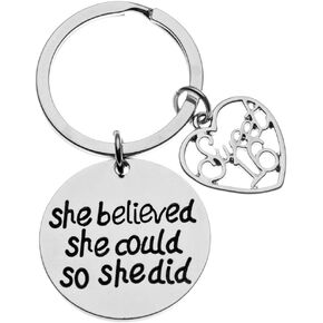 Sweet 16 Inspirational Keychain, Sweet Sixteen Jewelry Birthday Gift for Girls