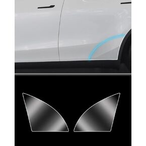 TPU Clear Paint Protective Film, Pre Cut Paint Clear Protection Film Lower Rear Door Decal Film Compatible with Tesla Model Y Anti Splashes Protection Film