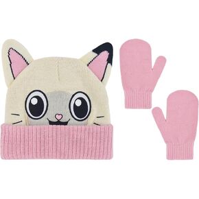 DreamWorks Gabby's Dollhouse Kids Beanie Hat and Gloves Set