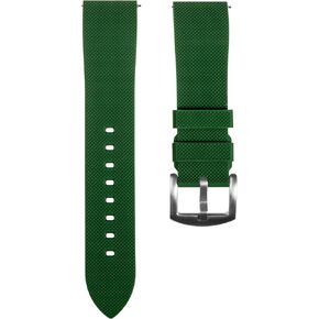 Textured Soft Silicone Rubber Watch Bands - Quick-Release Watch Straps - 20mm, 22mm- Replacement Watch Bands for Men & Women - for Sports & Dive Watches