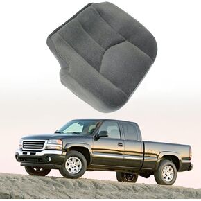Single Automotive Replacement Seat Cover Driver Side Bottom Cloth Seat Cover for 2003-2007 GMC Sierra 1500 2500 3500 1500HD 2500HD SLE SLT Charcoal Gray