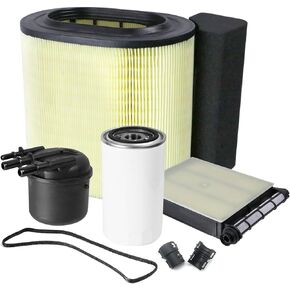 6.7L Powerstroke Diesel FD4625 Fuel Filter FL2124S Oil Filter FA1927 Air Filter Compatible with 2017-2022 Ford F250 F350 F450 F550 Super Duty V8 Engine # FD-4624 HC3Z-9601-A BC3Z-6731-B