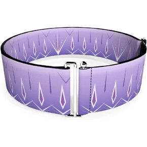 Buckle-Down Disney Belt, Cinch Belt Frozen 2 Elsa Bounding Purples White, 3.0 Inch Wide, Adjustable