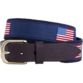 vineyard vines Boys American Flag Canvas Club Belt