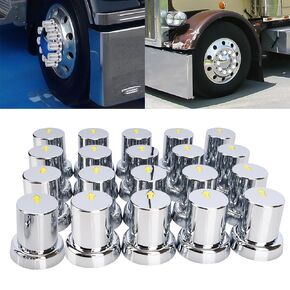 20 عبوة من أغطية صامولة العروة مطلية بالكروم 33 مم، أغطية صامولة عروة بلاستيكية ABS مضادة للصدأ مع عاكسات لمقطورة الشاحنة in Kuwait