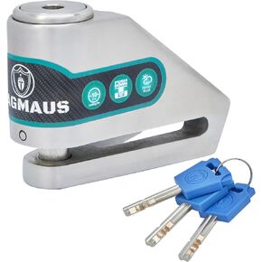 Magmaus® MBL05 [Never-Rust] Disc Brake Lock - [High Security] [304 Stainless Steel] - Weatherproof - Reminder Cable - Suitable for Motorcycles, Mopeds, Bikes