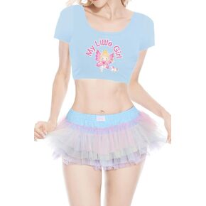 CutiePlusU Adult Tulle Puffy Petticoat Tutu Ballet Ballerina Skirt T-Shirt Suits