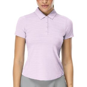 icyzone Women's Slim Fit Golf Polo Shirts Collared Short Sleeve Workout Shirt Tennis Exercise T-Shirts