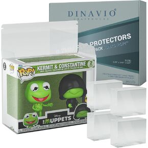 Premium 0.7mm Heavy Duty Plastic 2 Pack Funko Pop Protector Compatible Funko POP! 2 Pack Vinyl Figures - Ultra Thick 0.7mm, Crystal Clear, UV Protection, Scratch Resistant (5 Pack)